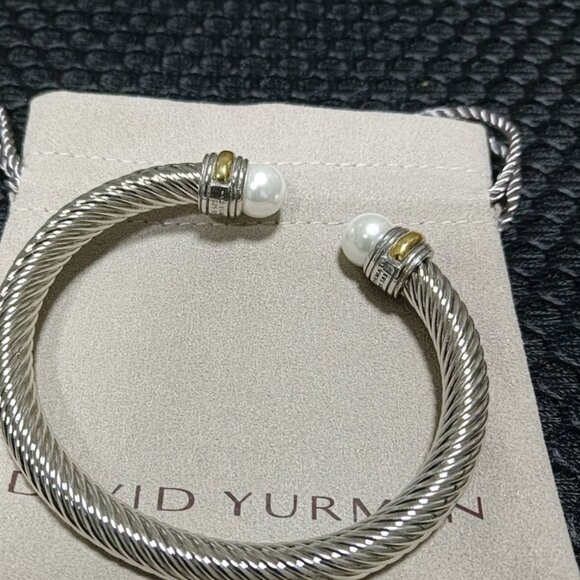 David Yurman Jewelry - David Yurman Cable Classics Color Bracelet With Pearls And 14k Gold 7mm
